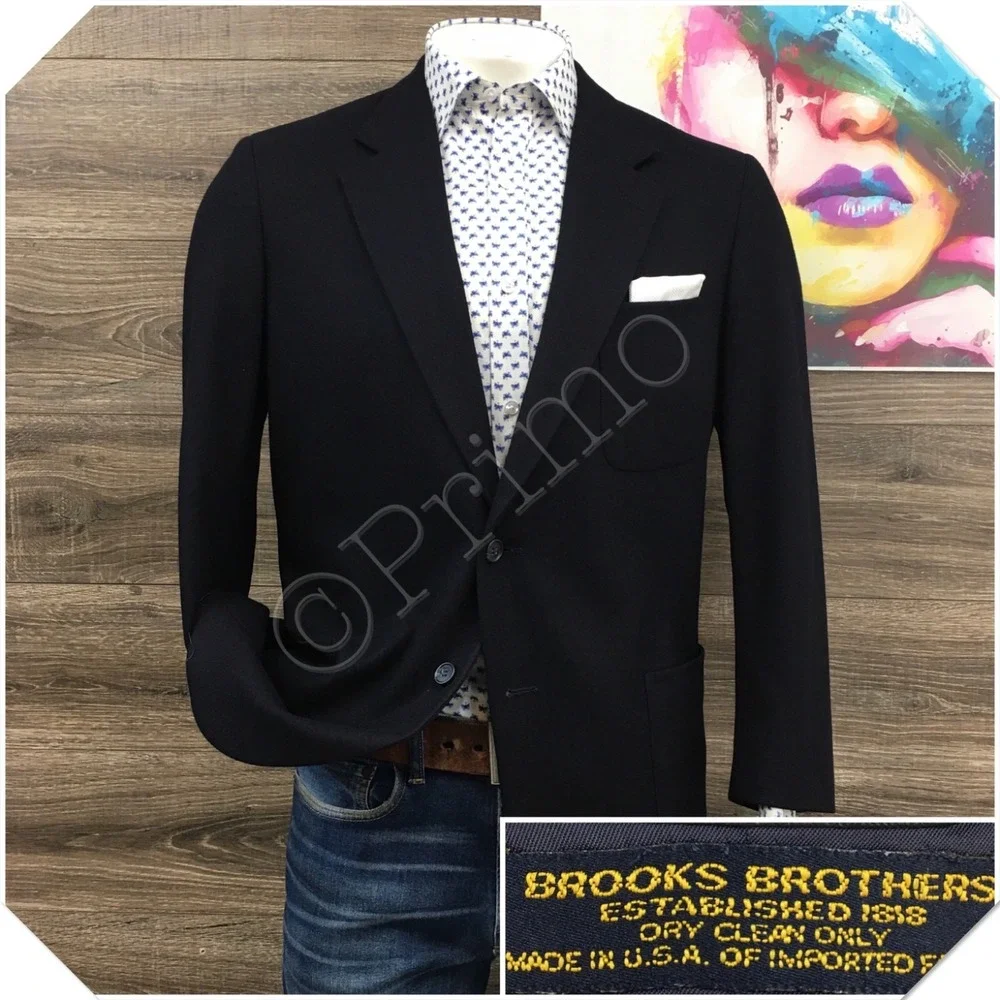 VINTAGE BROOKS BROTHERS Mens Blazer Sport Coat Casual‎ Jacket 42R Classic Suit